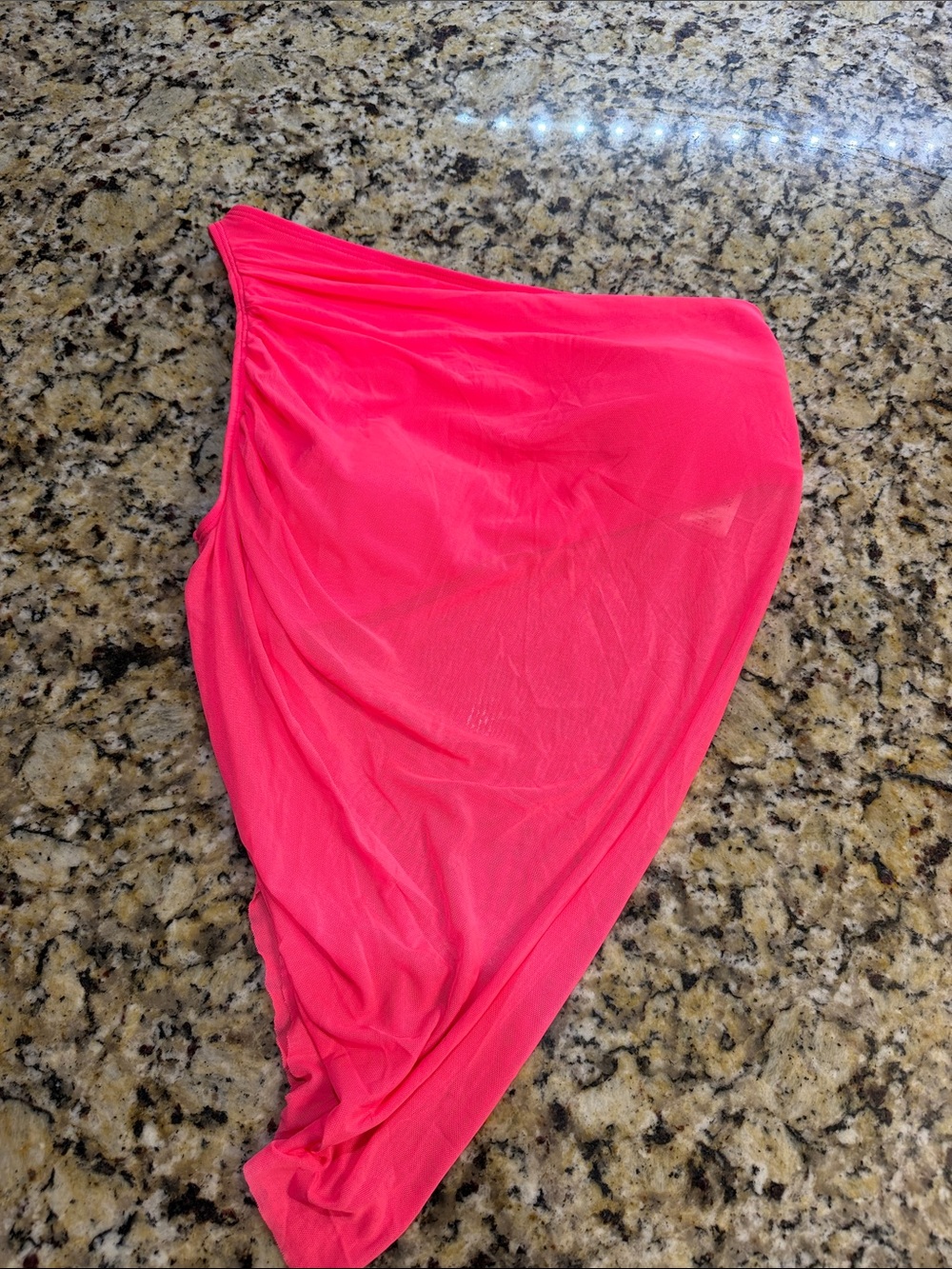 Women's One-Shoulder Bikini Top - Hot Pink new without tags